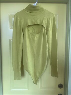 Turtleneck Bolero and Bodysuit-Lime Green